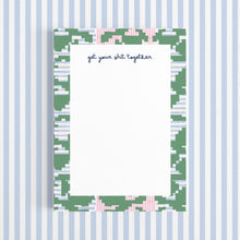 Load image into Gallery viewer, Notepad with a decorative border and text on a white background