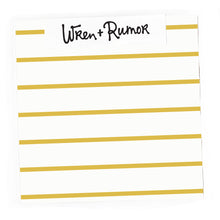 Load image into Gallery viewer, Yellow and white simple horizontal stripe peel and stick wallpaper for modern baby nursery and kids bedroom.