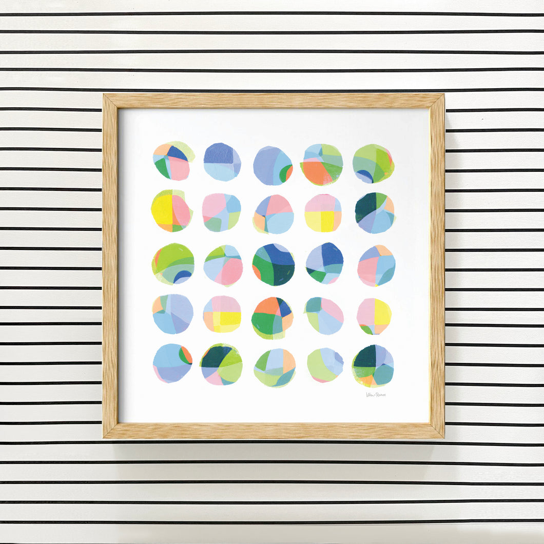 Colorful Abstract Circles Wall Art – Modern Digital Download Art Print