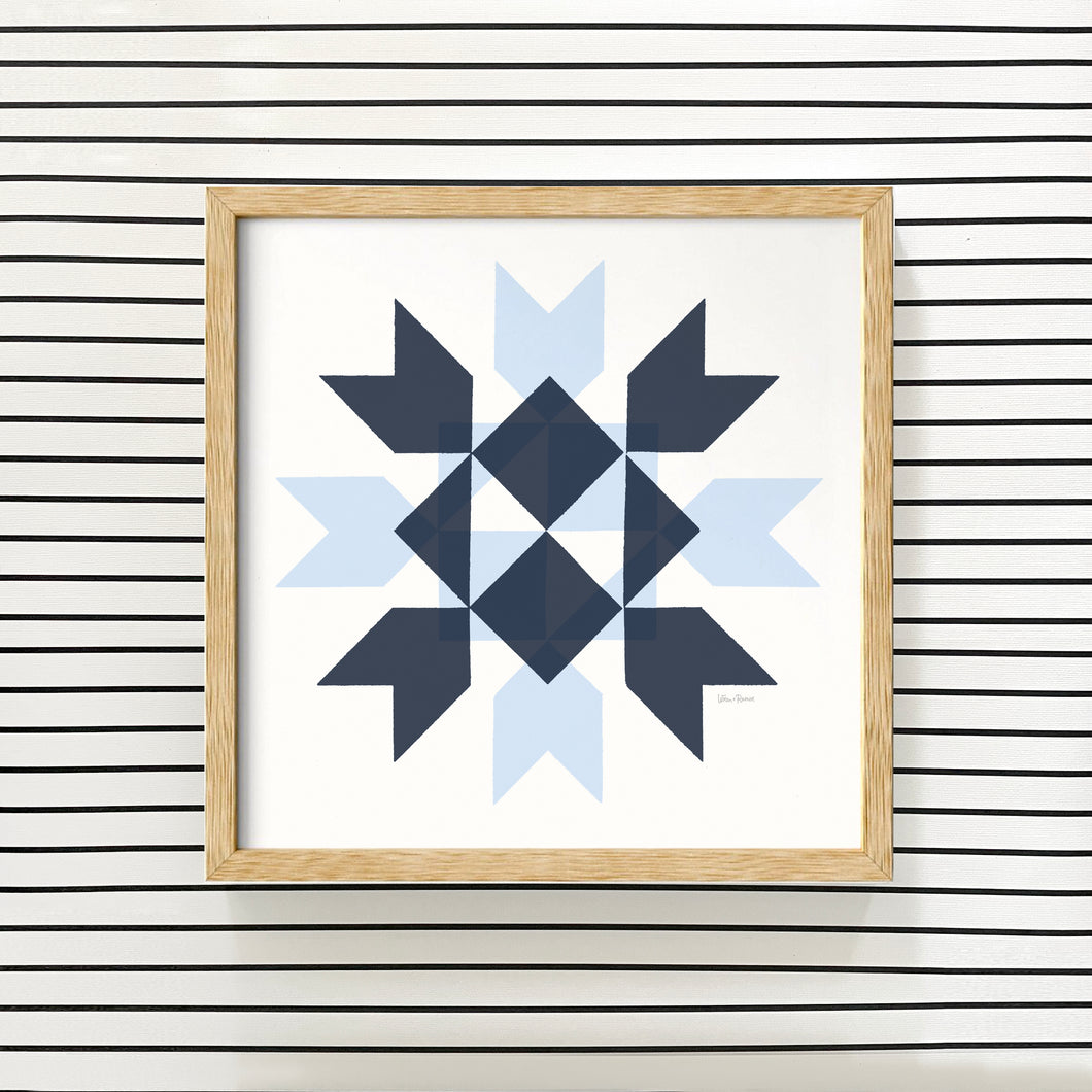 QUINN QUILT STAR | Blue Artwork | Digital Download