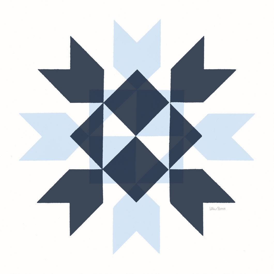 QUINN QUILT STAR | Blue Artwork | Digital Download