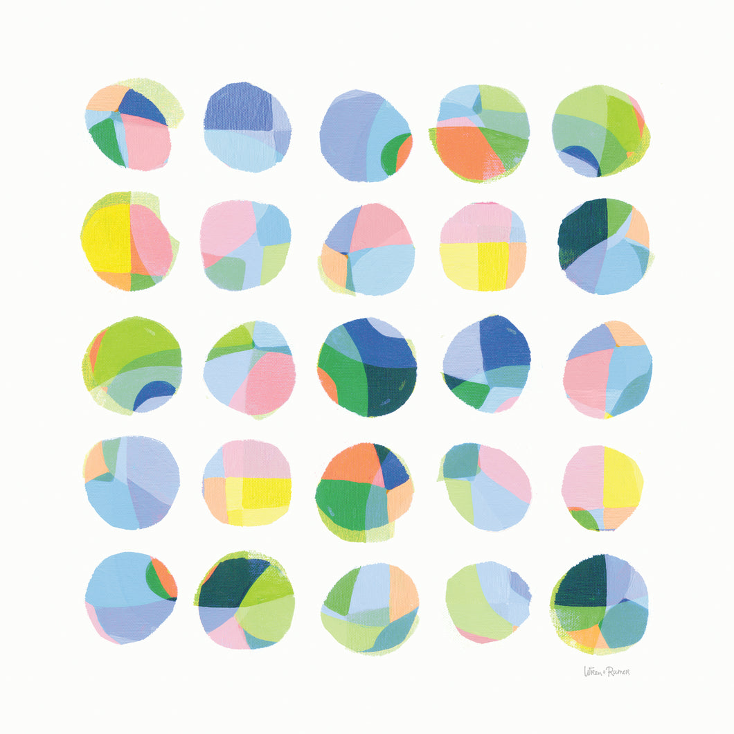 Colorful Abstract Circles Wall Art – Modern Digital Download Art Print