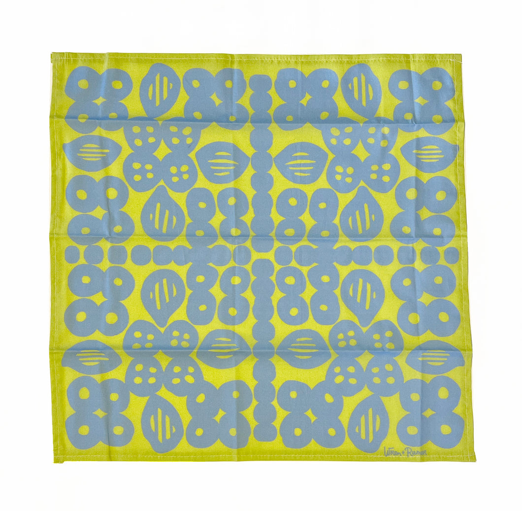 WHITNEY | Green Geometric Scarf | Cotton Handkerchief | Fashion Scarf