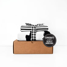 Load image into Gallery viewer, BABY GIFT BOX | Knit and Swaddle Blanket Set
