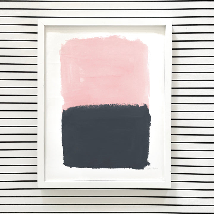 Pink and blue paint brush stroke artwork for kids rooms. Coastal inspired digital wall art for nursery. Abstract art print is available for instant download.