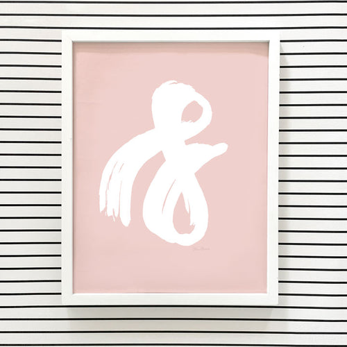Digital download of pink brushstroke artwork for your child's room.