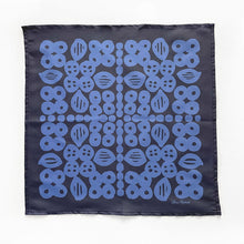 Load image into Gallery viewer, Navy blue vintage inspired scarf design. 
