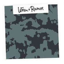 Load image into Gallery viewer, Navy and green  modern camo peel and stick wallpaper for baby nursery and kids bedroom.
